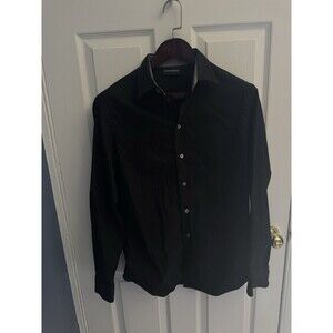 Emporio Armani Men's long sleeve Black Shirt size Medium 100% cotton